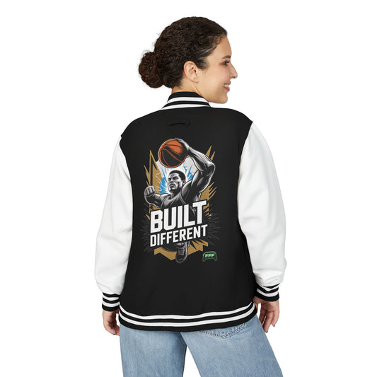 “Built Different” Varsity Letterman Jacket – Heavyweight Gamer & Sports Streetwear Essential ED